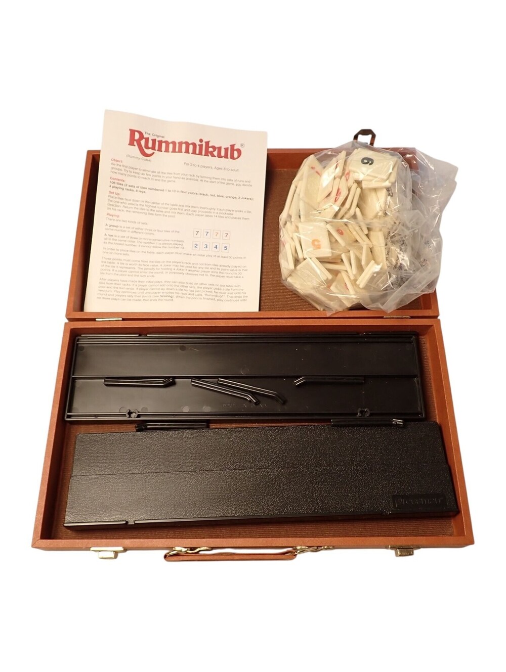 VTG Rummikub Pressman Tile Game Set Carry Case Complete Tiles Racks 60th 1998